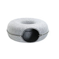 Cama Donut com Túnel Interativo 2 em 1 para Gatos