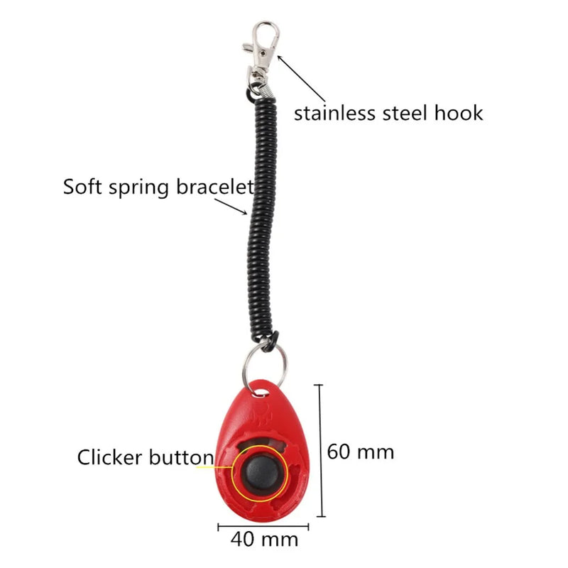 Clicker de Treinamento para Cães e Gatos | Som de Clique + Pulseira Ajustável