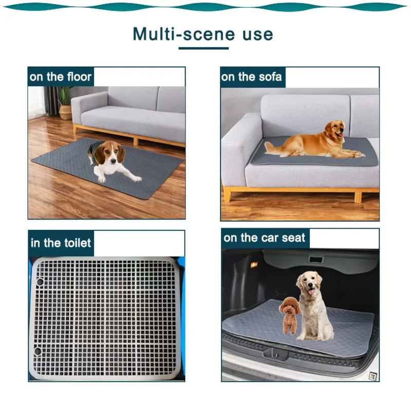 Tapete Higiênico Reutilizável para Pets | Lavável, Superabsorvente e Antiderrapante